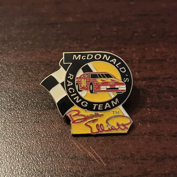 McDonald’s Racing Team #94 Bill Elliott NASCAR Employee Lapel Hat‎ Pin - Picture 1 of 3